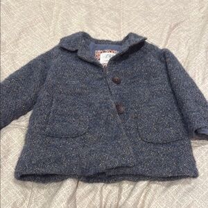 Zara Kids Navy Wool Pea Coat